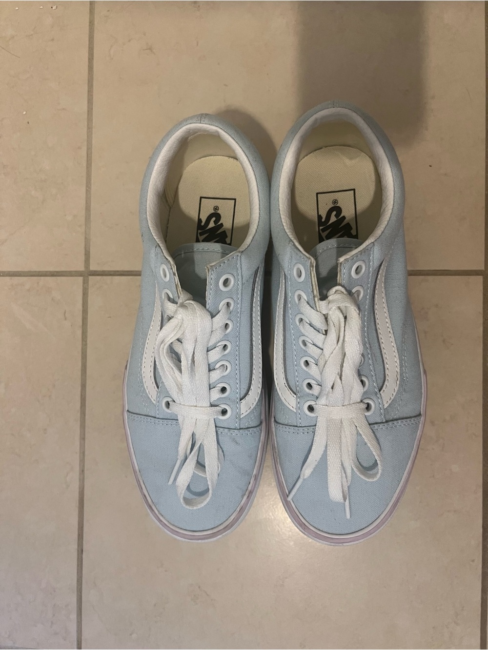 Vans Low Top Sneakers - Light Blue, White & Pink Accent - Picture 2 of 3